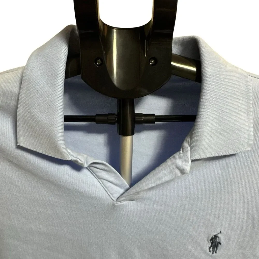 Ralph‎ Lauren Shirt Men's Large Regular Fit Polo Navy Pima Soft Touch
